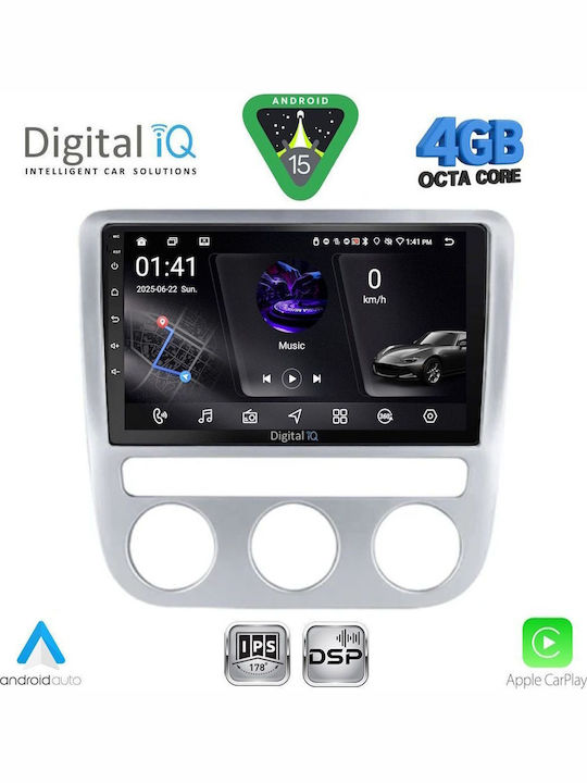 Digital IQ Car Audio System for Volkswagen Eos / Scirocco 2006 with Clima (Bluetooth/USB/WiFi/GPS/Apple CarPlay/Android Auto) with 9" Touch Screen