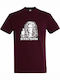 T-shirt Unisex " Science Rocks Isaac Newton " Burgundy