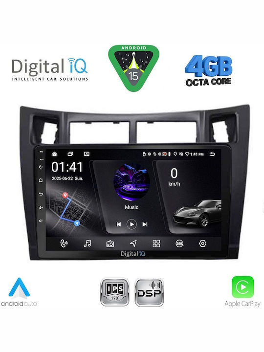 Digital IQ Car Audio System for Toyota Yaris 2006-2011 (Bluetooth/USB/WiFi/GPS/Apple CarPlay/Android Auto) with 9" Touch Screen