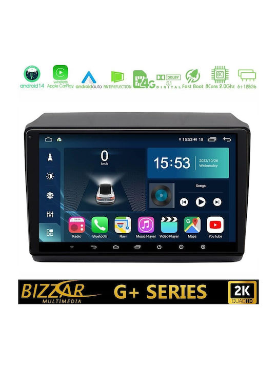 Bizzar Car Audio System for Peugeot Boxer Fiat Ducato Citroen Jumper 2021-2022 Bluetooth USB WiFi GPS Apple CarPlay Android Auto with 9" Touch Screen