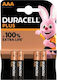 Duracell Duracell Plus 100 Μπαταρία Αλκαλική ΑΑΑ 4Τεμάχια