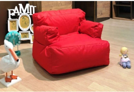 Παιδικό Πουφ Κόκκινο 30x30x45εκ.