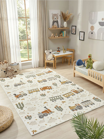 SteweHome Παιδικό Χαλί Κίτρινο 200x250cm Πάχους 60mm