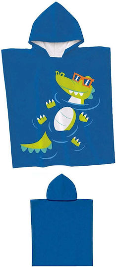Stewehome Kinder Strandponcho Mit Kapuze Bunt Digitale Druck 4-6 Jahre 50x50 cm