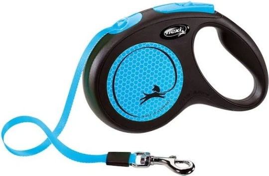 Flexi Dog Leash/Lead Strap Neon in Light Blue Colour 5m up to 25kg