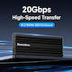 Blueendless Hard Drive Case for M.2 SATA III NVME with USB 3.2 Connection