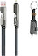 4smarts Combo 2cords Flach 3-in-1 Mehrere Anschlusskabel Set 240w Usb-a Usb-c Blitzschlag 1,5m + Schlüsselanhänger Kabel Graphit 541456