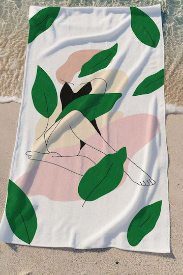 SteweHome Strandtuch Baumwoll Weiß 150x75cm