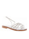 Damen Flache Sandalen Silber B110