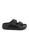 Flache Damen Sandalen Schwarz