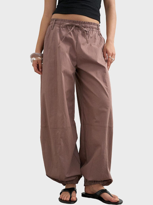 Γυναικείο Υφασμάτινο Παντελόνι Brown