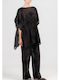 Women's Pantaloons with Rubber Band Black