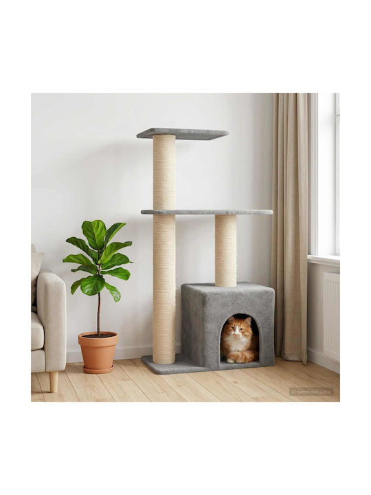 vidaXL Γατόδεντρο Γκρι 69x43x133εκ. vidaXL Γατόδεντρο Γκρι 69x43x133εκ.