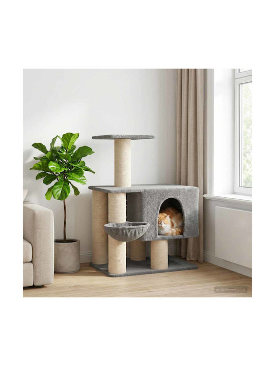 vidaXL Дърво за Котки Сиво 93x74x96см vidaXL Дърво за Котки Сиво 93x74x96см