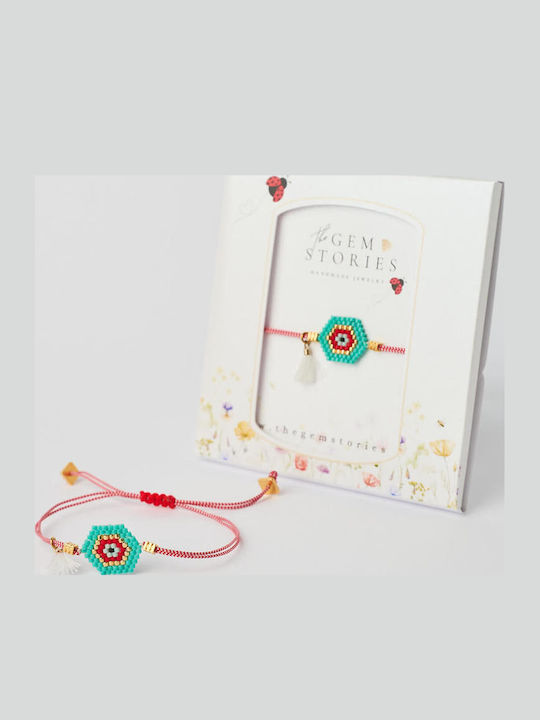 The Gem Stories Bratara Pentru Femei Martisor Macrame Cu Design Ochi Protector Din Snur