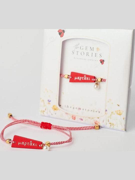 The Gem Stories Women's Martaki Macrame Cord Bracelet with Pearls