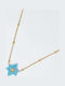 The Gem Stories Necklace With Star Design In Gold Plated Silver Blue