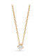 Kiriakos Gofas Solitaire Necklace Made of Gold Plated Silver with Diamond