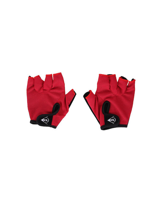 Dunlop Half Finger Men's Red Cycling Gloves