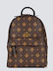 Ersi Women's Backpack Bag Made of Brown Synthetic Leather