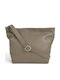 Damentasche aus Leder Schulter Taupe
