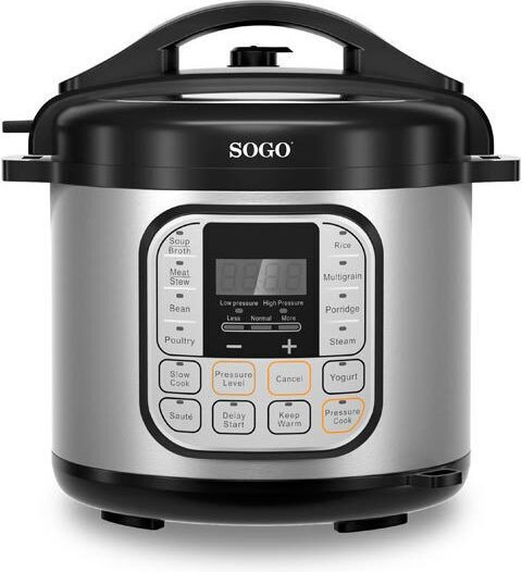 Sogo Multi-Function Cooker 1000W with 6L Capacity Silver