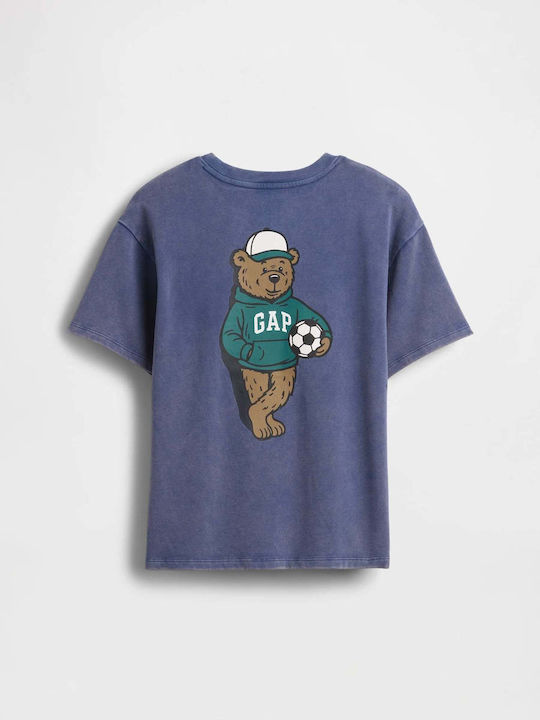 Kids Top Short-sleeved Blue Track