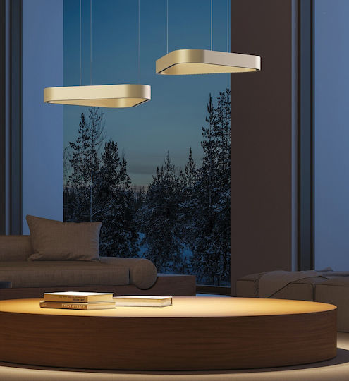 VK Lighting Κρεμαστό Φωτιστικό Χρυσό LED με Θερμό Λευκό Φως