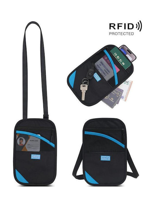 ID- und Reisepasshüllen Junletu RFID Antikleppt Schutz Schutzhülle für Reisepass, ID-Hülle, Ticket- und Münzhülle Blau