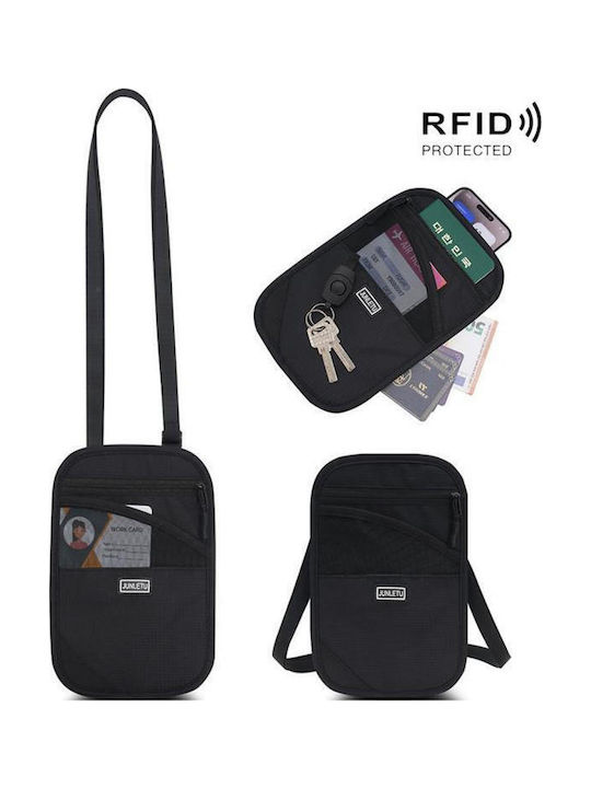 ID- und Reisepasshüllen Junletu RFID Antikleptische Schutz Hülle für Reisepass und ID Ticket- und Münzhüllen Schwarze