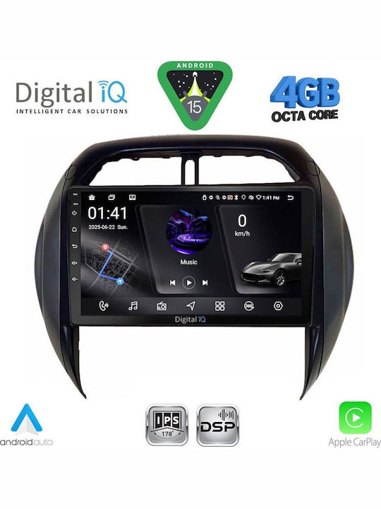 Digital IQ Car Audio System for Toyota RAV 4 2000-2006 with Clima Bluetooth USB WiFi GPS Apple CarPlay Android Auto with 9" Touch Screen