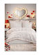 SteweHome Cotton Duvet Cover Set 200x220cm Double With 2 Pillowcases Red