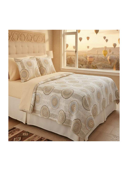 MayHome Set Quilt Single 160x240cm Polycotton Geometric
