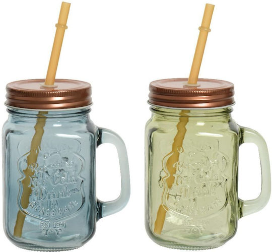 Beauty Home Water / Cocktail / Drinking Glass with Straw