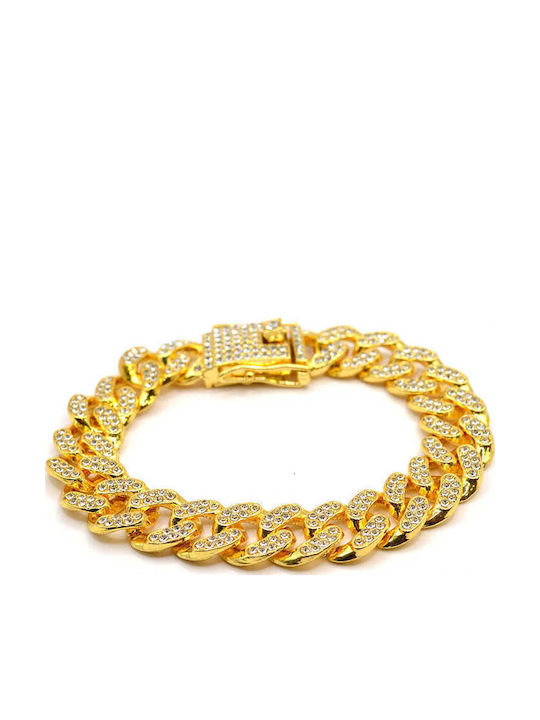 GUF Men's Hand Chain Made of Gold Plated Stainless Steel
