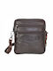 Leather Men's Shoulder / Crossbody Bag Brown