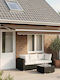vidaXL Terrace Tent with LEDs Brown 4x3m