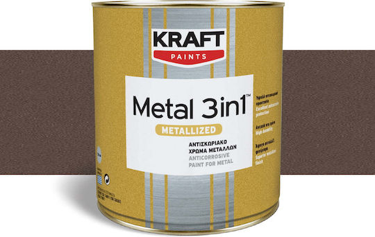 Kraft Βερνικόχρωμα Αντισκωριακό Διαλύτου 0.75lt Χαλκος Ματ