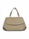 Leather Women's Tote Bag Taupe
