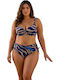 R8403 Set Bikini με Ελαφριά Ενίσχυση Μπλε