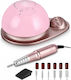 SML M21 Nail Drill Electric 68W Pink 50000 RPM with Pedal