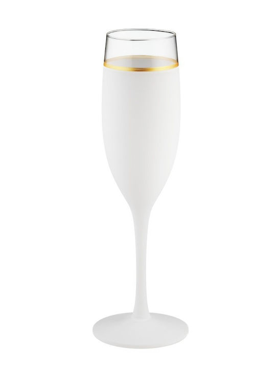Georgiou Ecru Glass Champagne Glasses for Wedding