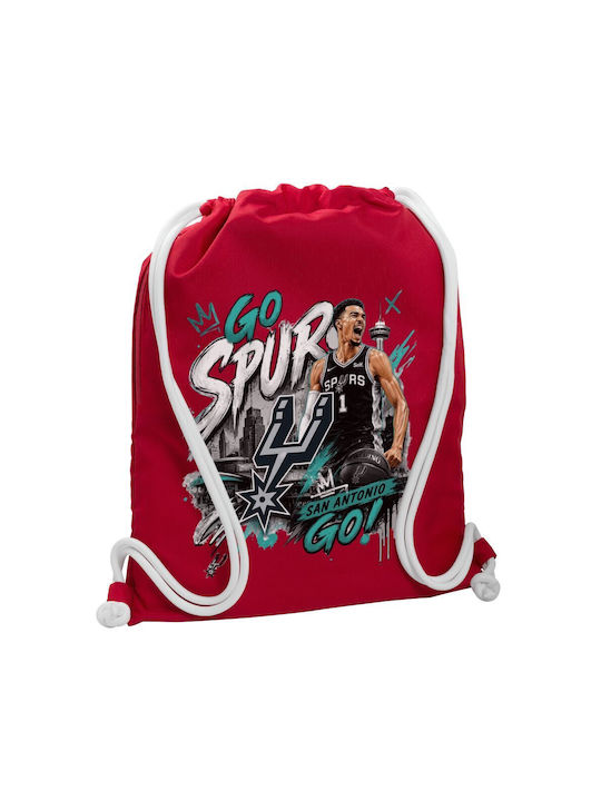 Koupakoupa Victor Wembanyama Basketball KP_34290 Gym Back Bag Red