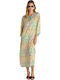 Blu4u Women's Maxi Beach Caftan Blue