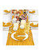 Round Tablecloth Yellow Ginger Diameter 90cm