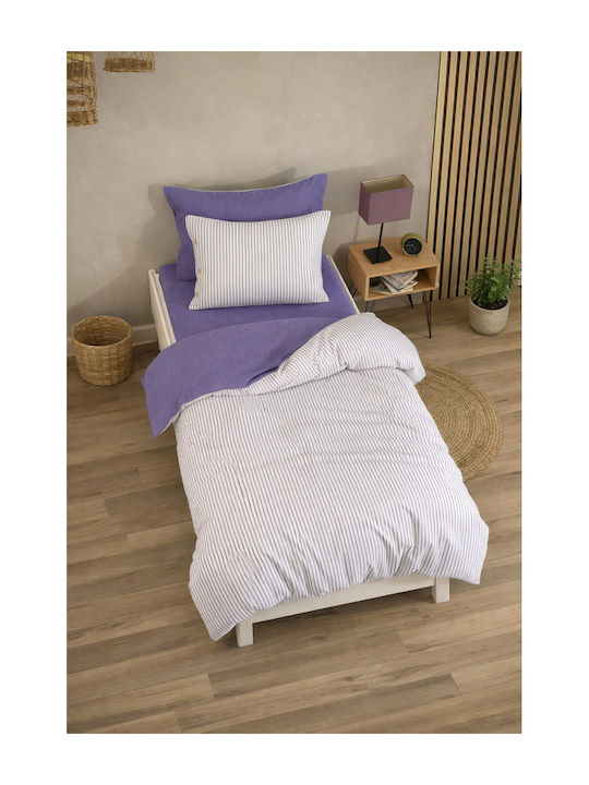 SteweHome Cotton Duvet Cover Set 160x220cm Single with Pillowcase Stewehome