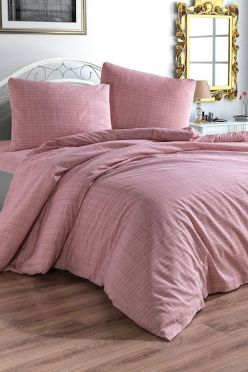 SteweHome Σετ Διπλή 200x220cm Ροζ SteweHome Σετ Διπλή 200x220cm Ροζ