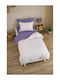 SteweHome Σετ Παπλωματοθήκη Βαμβακερή 160x220cm Μονή με Μαξιλαροθήκη Ριγέ