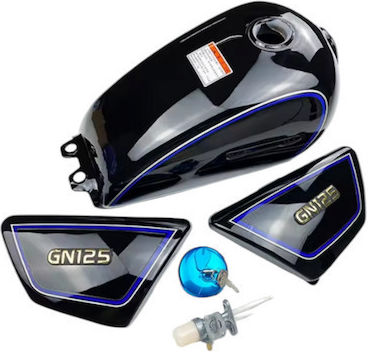 Kit of Plastic Parts with Fuel Tank Valve Suzuki Gn 125 Black