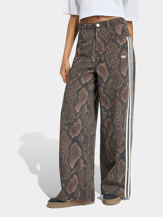 Women's Jean Pants in Loose Fit Brown